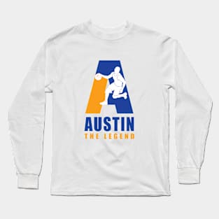 Austin Custom Player Basketball Your Name The Legend Long Sleeve T-Shirt